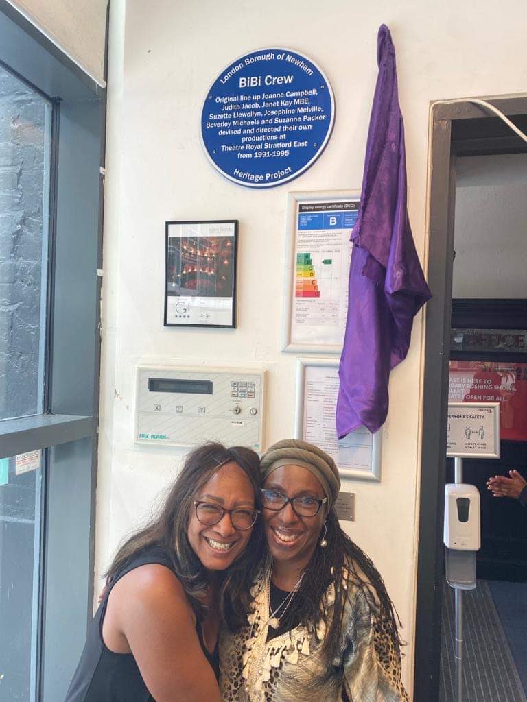 Another great pic! Here’s Dee meeting up with her good friend Janet Kay at the unveiling of a Newham Heritage Plaque - acknowledging the fantastic work in diversity within the creative industries that’s done by Janet and the rest of the BIBI Crew. Cont👇