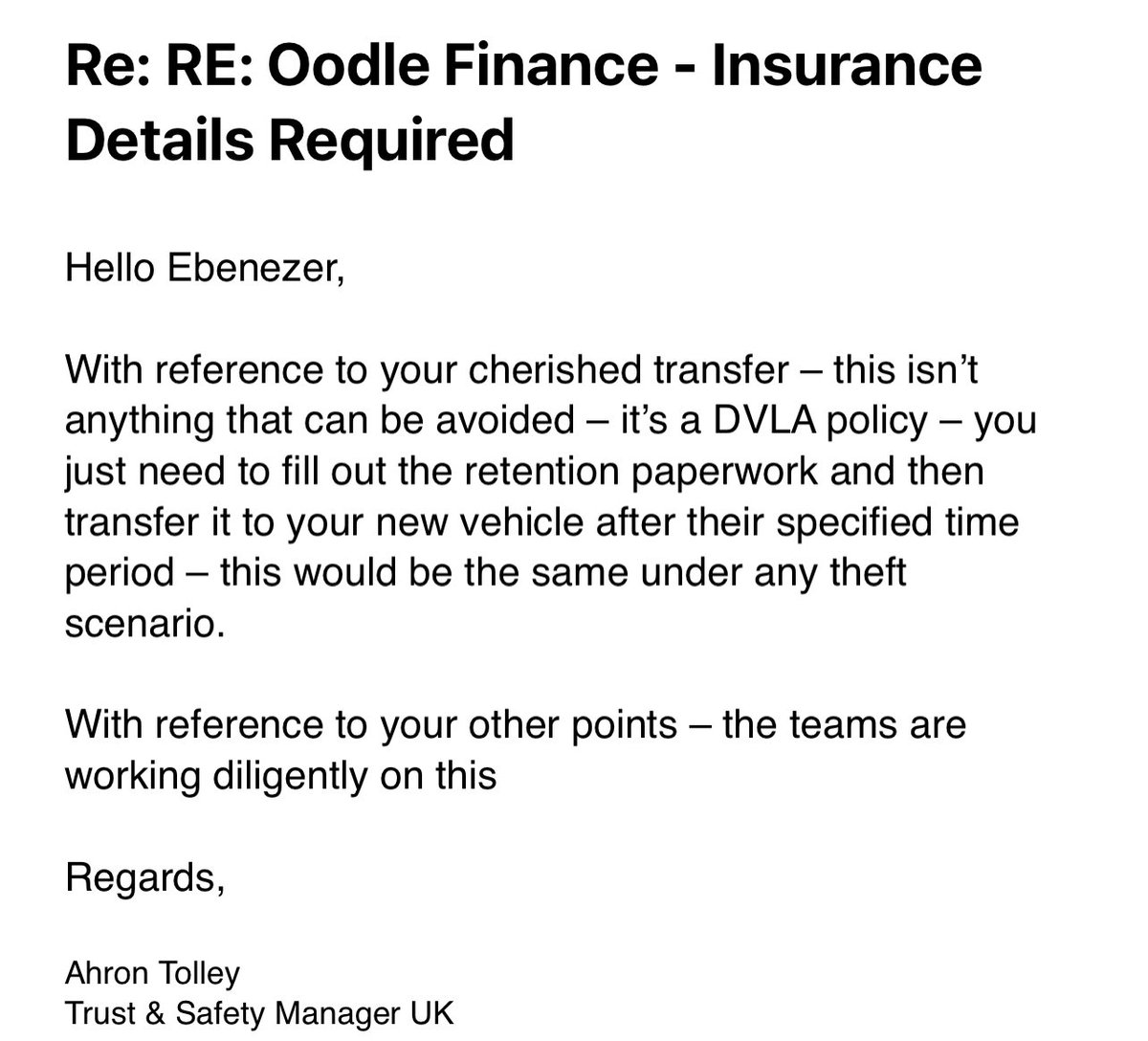 PointBlancUk's tweet photo. Meanwhile, when I complain their staff are allowed to send me cheeky emails and ignore my pleas to expedite the process - as I’m literally pissing away cash on cabs &amp; rentals. Go figure! @turo https://t.co/wluGrgDBpj