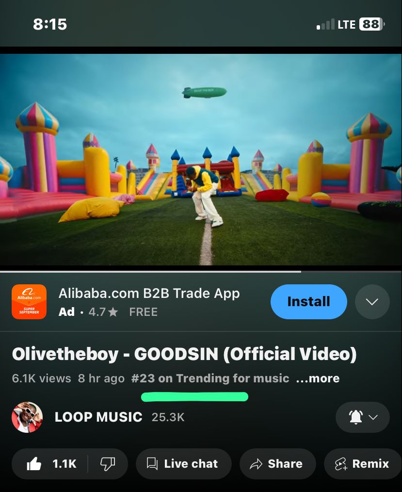 lartey_1's tweet image. youtube.com/watch?v=Hhhdr-…
Let's run the numbers up😮‍💨
#olivetheboy #goodsin