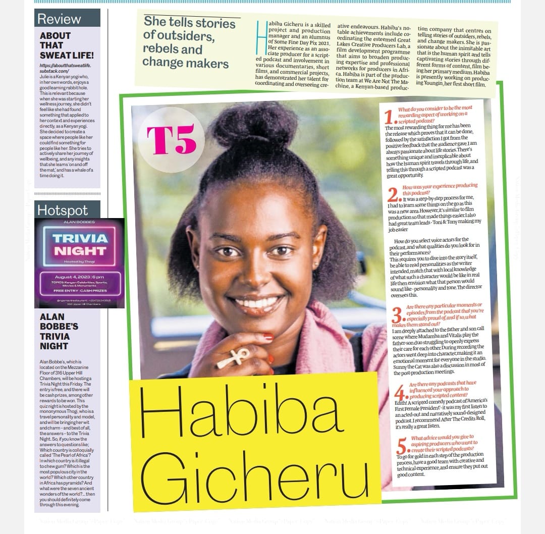 Striving for Gold in every production phase! 🔥With a skilled team blending creativity and tech expertise, we're committed to delivering top-notch content.🎙️Get insights on scripted podcast production from our guru, Habiba Gicheru <a href="/NationAfrica/">Daily Nation</a> Learn more: bit.ly/3PjP3t2