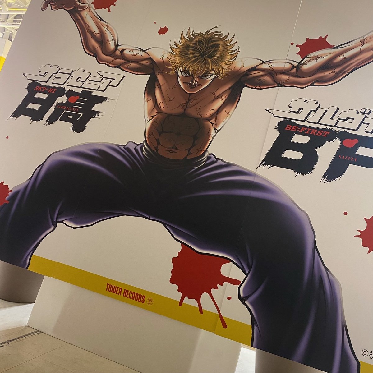 Tower_mito's tweet image. 【#SKYHI / #BEFIRST】

さらに店頭では『#Sarracenia/#Salvia』   の発売記念施策も盛り沢山！！！
❤️‍🔥特大フォトスポット設置
❤️‍🔥抽選プレゼント有パネル展示

刃牙ネタを盛り込んだ超絶カッケェ「Sarracenia」のMV放映中ですッ🔥

#FLYER、#BESTY、範馬刃牙ファンの皆様
ご来店お待ちしております🙌