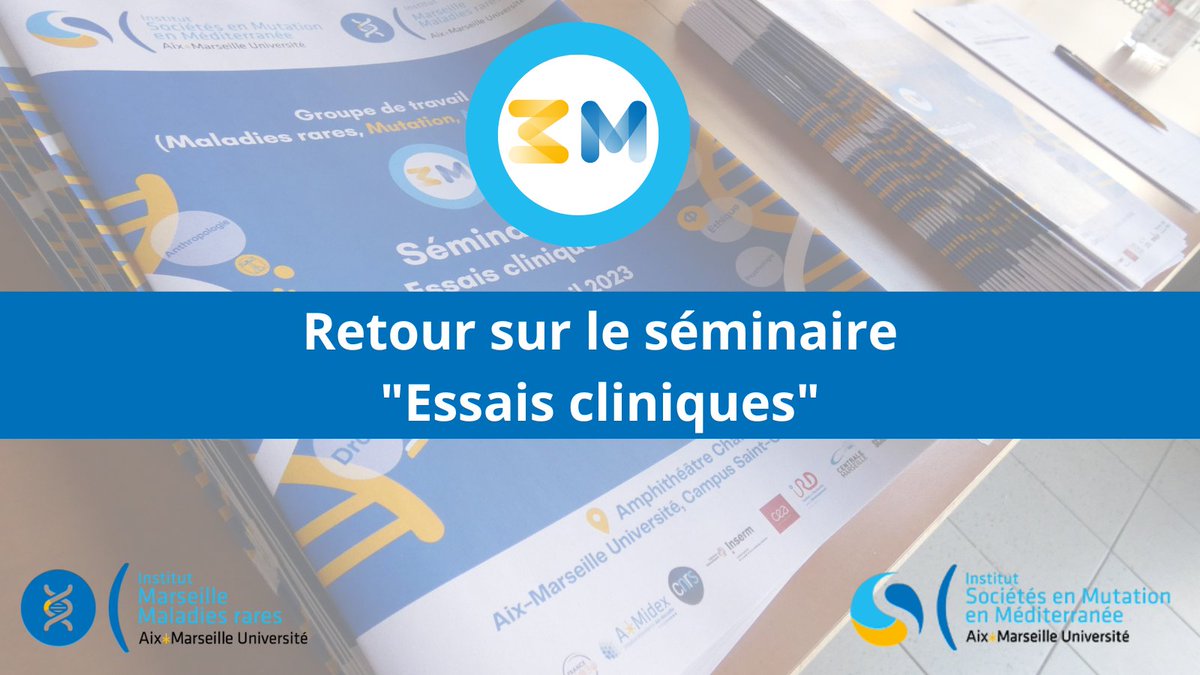 Essais cliniques | compte rendu du séminaire du GT 3M (Maladies rares, Mutation, Méditerranée) 
Aspects juridiques et  éthiques des essais cliniques, présentation des acteurs et leurs réseaux, exemples de terrain
<a href="/somum_amu/">SoMuM - Sociétés en Mutation en Méditerranée</a> <a href="/marmara_amu/">Institut Marseille Maladies Rares</a> 
somum.hypotheses.org/20188