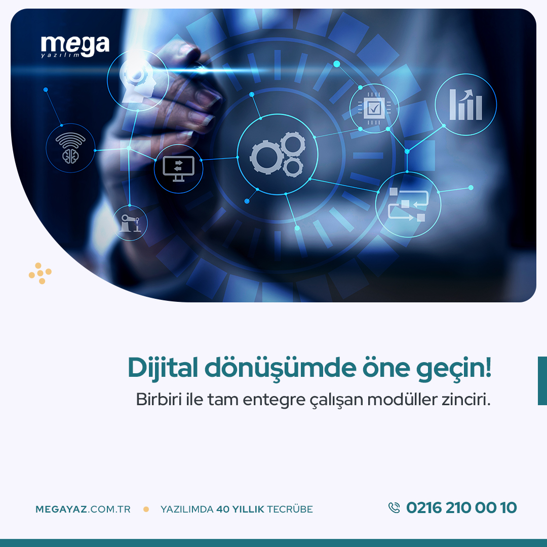 Birbiri ile tam entegre çalışan modüller zinciri ile dijital dönüşümde öne geçin!

Yazılım ürün, hizmet ve danışmanlığında 40 yıla yakın tecrübe.
#mega #megayazılım #megaentegre #kobi #ticariyazılım #muhasebe #muhasebeprogramı #erp #megaerp