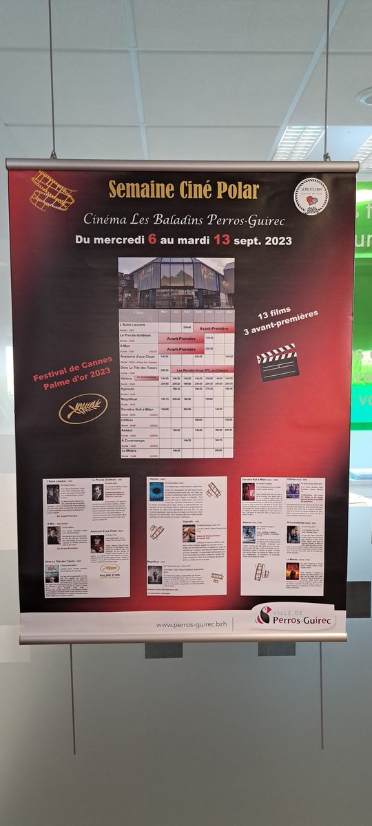 L'agence locale <a href="/CcmPerrosGuirec/">CMB Perros Guirec</a> partenaire du festival Roz Noir se déroulant du 6 au 12 septembre 2023 pour la semaine " Ciné Polar " au @cinemabaladin @PerrosGuirec22 <a href="/CreditDd22/">Crédit Mutuel DD22</a> <a href="/cmarkea/">Crédit Mutuel Arkéa</a>