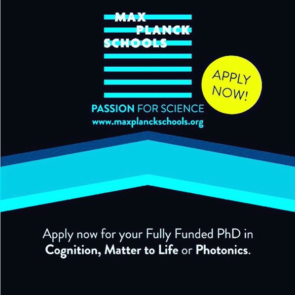 Get ready for a new application cycle of the 3 Max Planck Schools <a href="/mattertolife/">Max Planck School Matter to Life</a> , <a href="/MPS_Photonics/">Max Planck School of Photonics</a> and us, starting tomorrow via our application portal! #passionforscience