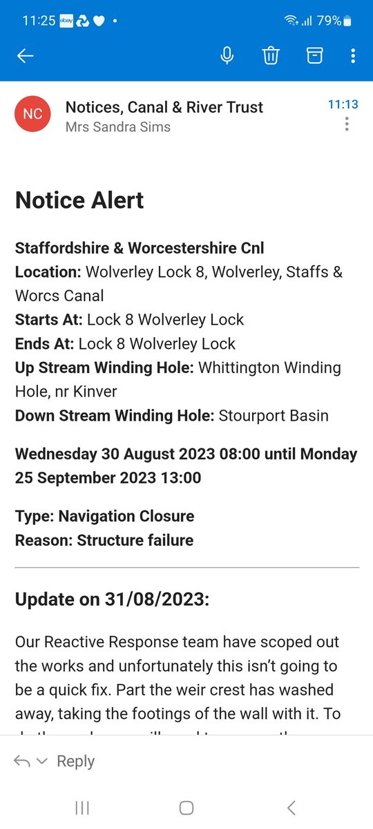 Oh noooooo 😱 Going to have to change plan once again 🙁
#narrowboatliving #narrowboatlife #floatmyboat #LifesBetterByWater #boatsthattweet #boatsofinstagram #saveourcanals