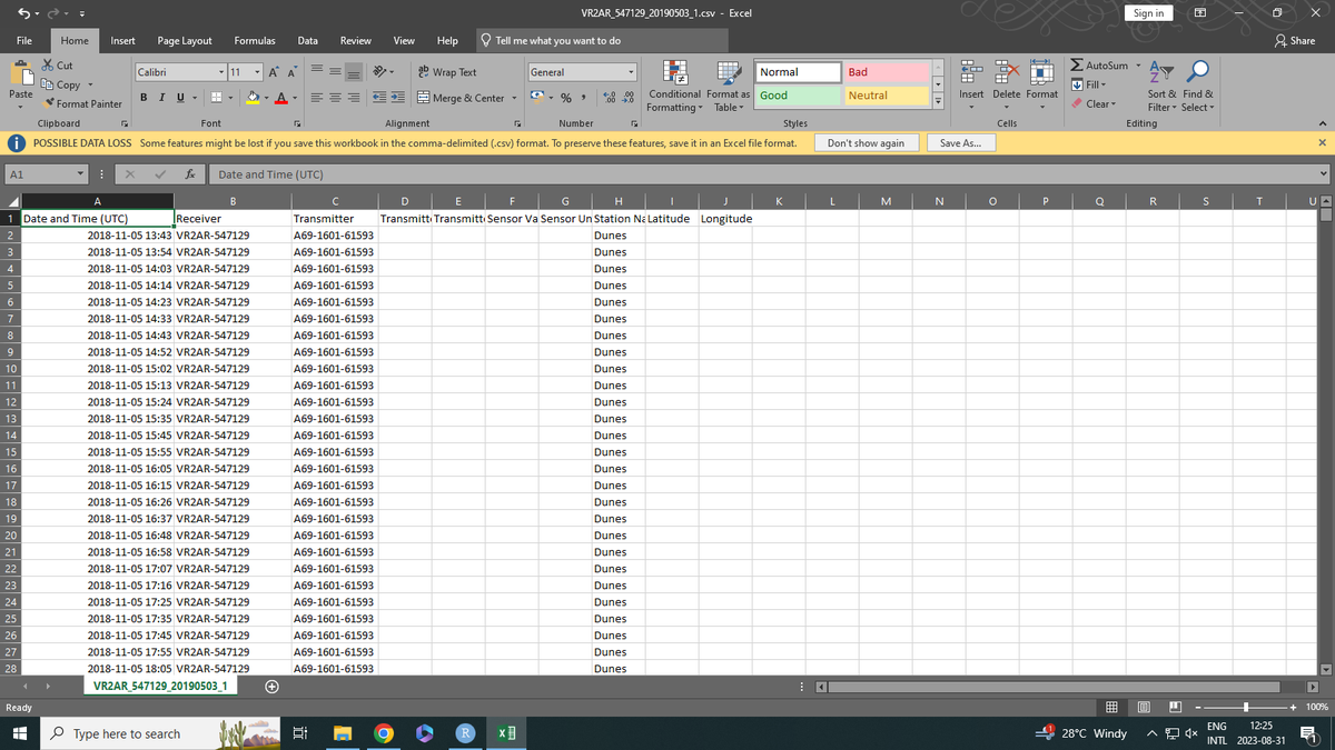 LastPadare's tweet photo. @Yuri_Niella Hi! I reran the analysis using the 'explore' and I still run into the same error (I've attached the screenshot F1). Could it be that my detection files F2 are not in the format set out by the vignettes F3?
Posting on here to help others with same error. #rstats #acoustictelemetry https://t.co/euAo7uQq69