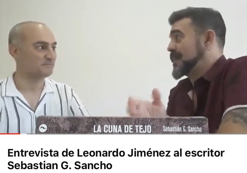 miexperienciac2's tweet photo. Hoy encuentro y charla en YouTube con Sebastián G. Sancho, autor de “La Cuna de Tejo”:
https://t.co/fC2Z8SKix6
#entrevistas #charlas #escritores #autores #blogliterario #sebastiangsancho #edicionestyt #tyt #lacunadetejo #terror #terrorgotico @SebastianGSanch @Edicionestyt https://t.co/yFoZtaTWhz