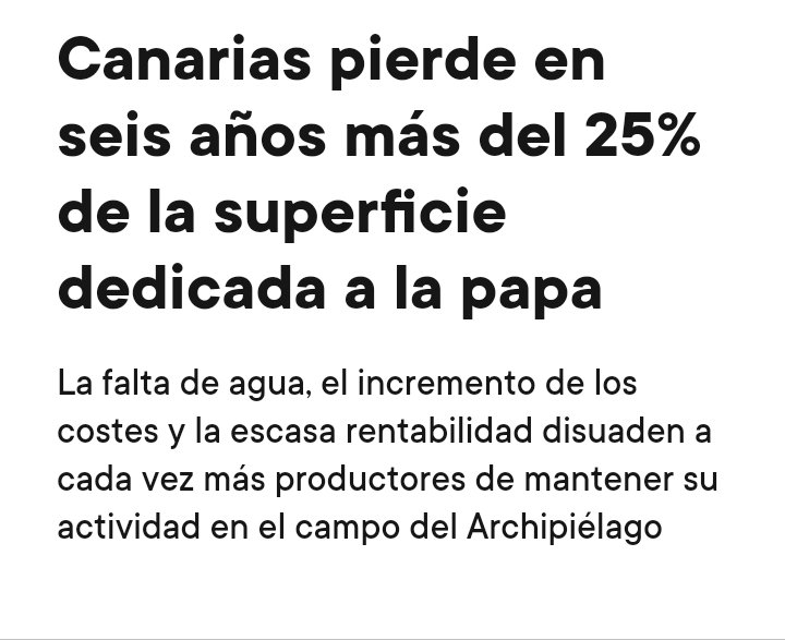 elpaiscanario's tweet image. Canarias pierde en seis años más del 25% de la superficie dedicada a la papa

Vía: La Provincia