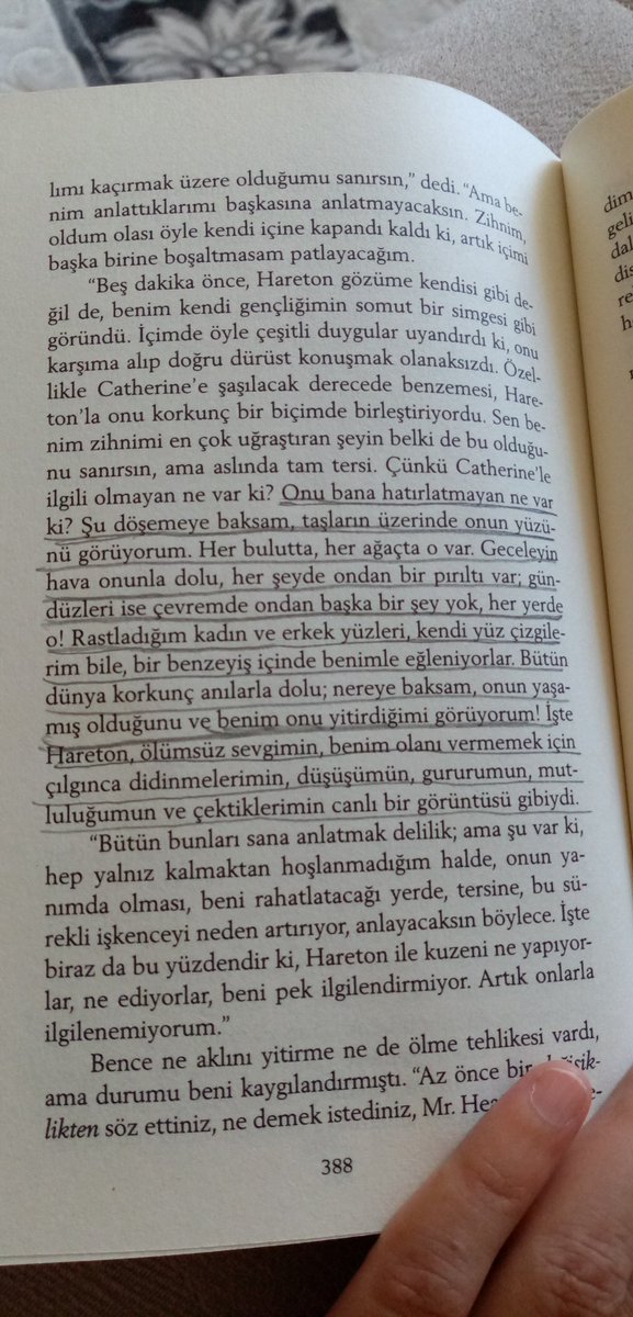Uğultu Tepeler'deki karakterlerin yalnızca bir hayal ürünü olmadığı, Bronte'nin çevresindeki gerçek kişilerden izler taşıdığı da bir gerçek. Sevgi,kin, nefret, intikam, tutku gibi güçlü duygularla örülü marazi bir aşkın hikayesi.
#okudumbitti
#ÖğretmenlerKitapKulübü