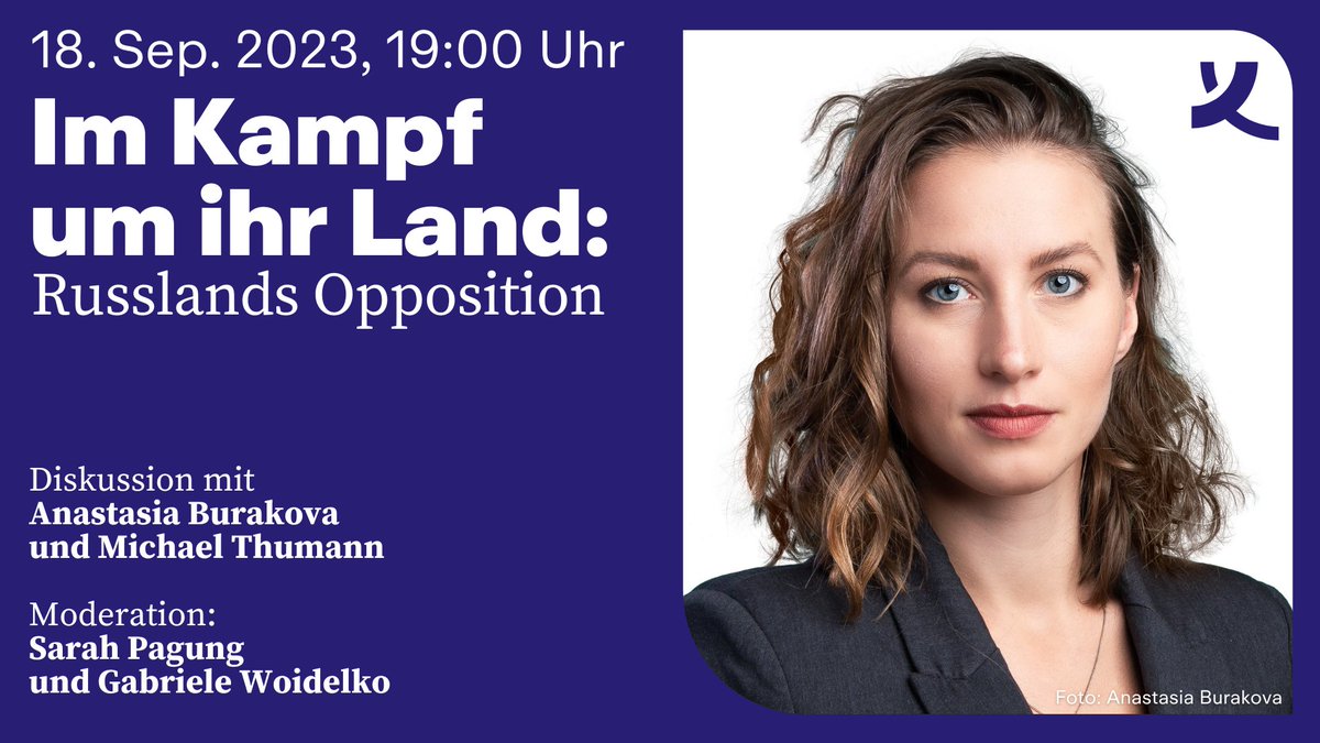 Körber-Stiftung IP (@koerberip) on Twitter photo 🇷🇺 Im Kampf um ihr Land: Was kann #Russlands Opposition im Exil bewirken? Und was denkt die russische Bevölkerung zum Krieg gegen die #Ukraine?
🗣️ Am 18.09. diskutieren <a href="/MichaelOThumann/">Michael Thumann</a> & <a href="/a_burakova/">Анастасия Буракова</a> im <a href="/KoerberForum/">KörberForum</a>.
👉Anmeldung hier: t1p.de/2qngv 🇷🇺 Im Kampf um ihr Land: Was kann #Russlands Opposition im Exil bewirken? Und was denkt die russische Bevölkerung zum Krieg gegen die #Ukraine?
🗣️ Am 18.09. diskutieren <a href="/MichaelOThumann/">Michael Thumann</a> & <a href="/a_burakova/">Анастасия Буракова</a> im <a href="/KoerberForum/">KörberForum</a>.
👉Anmeldung hier: t1p.de/2qngv