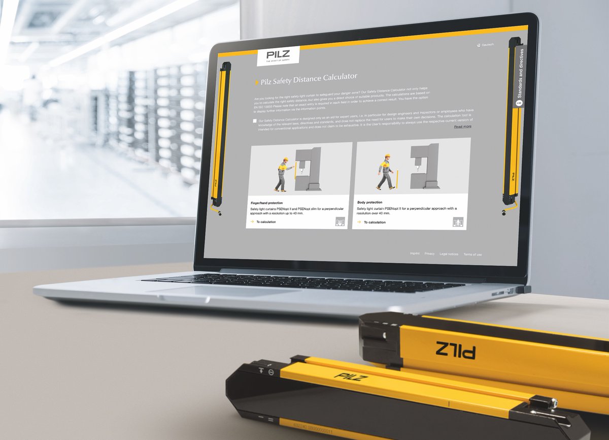 IPEmagazine's tweet photo. IPE MAGAZINE - Safety Distance Calculator for #safetylightcurtains @Pilz_INT #safetydistances
https://t.co/4KzdoBX922 https://t.co/fA2OoA56Mx