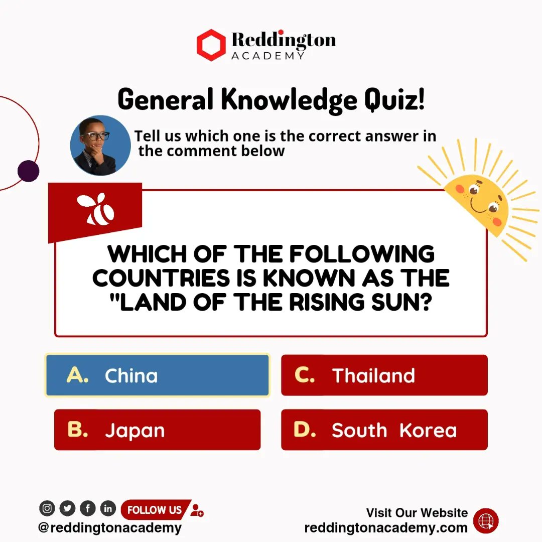 Let's put your Geography expertise to the test! Can you answer these questions correctly? Type your answers in the comments!
Good luck!🌎🏞️
#ReddingtonAcademy #OnlineLearning #FunLearning #GeographyChallenge #TestYourKnowledge #Mountains #MountKilimanjaro #MountEverest #RisingSun