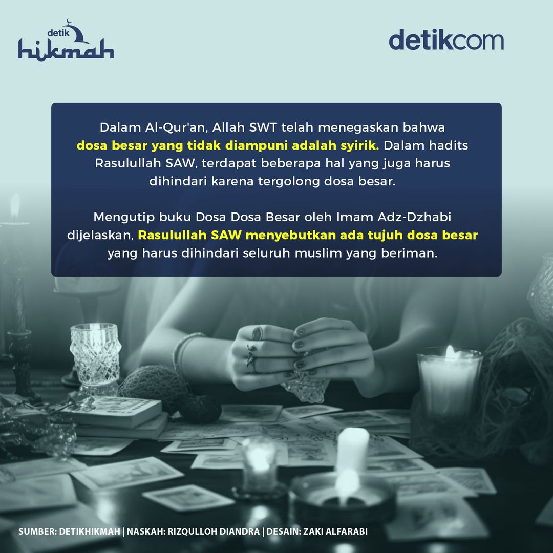 detikcom's tweet photo. Dosa apapun yang dilakukan seorang muslim akan diampuni oleh Allah SWT asalkan ia bertaubat dengan sungguh-sungguh. Namun ada beberapa dosa yang tidak diampuni Allah SWT! 😲⁣
⁣
>> https://t.co/KglFqubE49

#detikHikmah #DosaBesar #Khazanah https://t.co/r9eZevJKK0