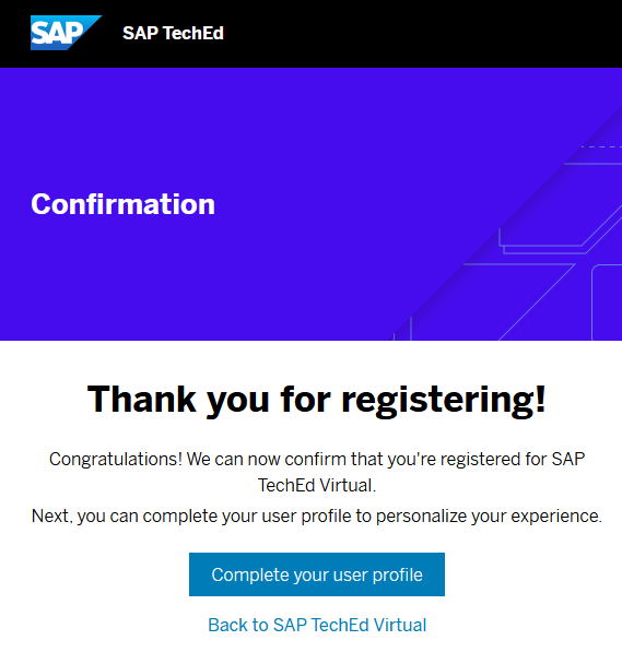 I still find it a pity that there is no physical #SAPTechEd in Europe, but at least I signed up for the virtual edition.