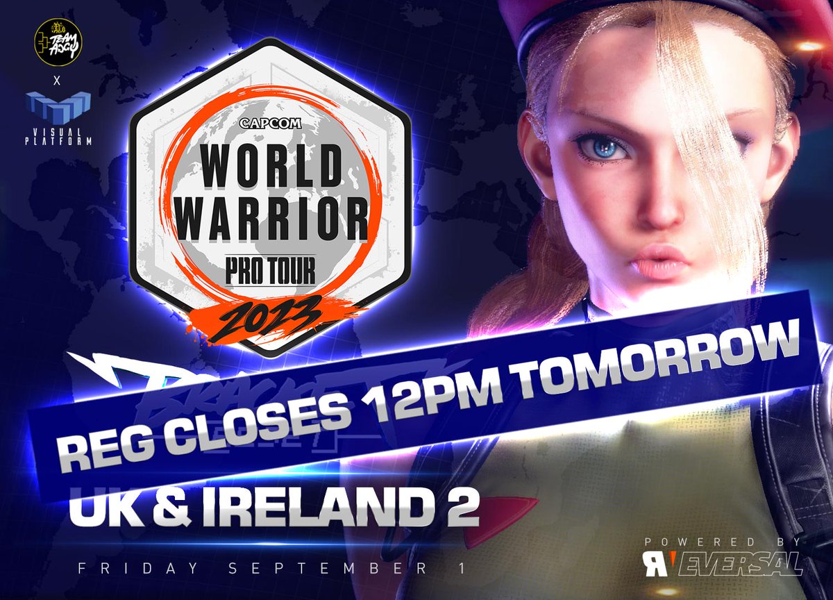 Registration for Bracket Reset, the #CPT2023 UK & Ireland World Warrior 2 tomorrow close at ... MIDDAY TOMORROW. Sign up for FREE today! > bit.ly/BRUKI-2