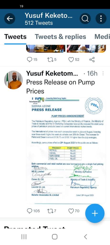 KamaraIbra51032's tweet photo. AS FUNDING CUT BITES, THE ONLY WAY GOVERNMENT COULD MAKE MONEY IS TO INCREASE FUEL⛽, EDSA TOP_PAND AND OTHER BASIC GOOD AND SERVICES. @accsierraleone @edsa @ . APPROVED By COUNCIL OF APC MEDIA BLOGGERS HOME🏠 AND DIASPORAS. WE ARE RED🔴 AND REDAY ADY MACAULAY MEDIA TEAM. https://t.co/Hy8vNC7RNe
