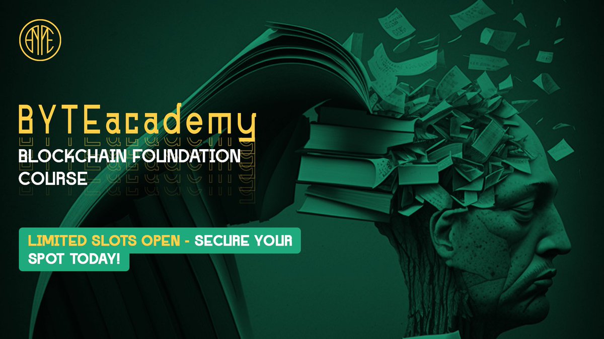 artbyamrita's tweet image. 🚀 Unleash your potential in blockchain with the BYTEacademy&apos;s exclusive Foundation Course. Limited slots open for those ready to revolutionize tech&apos;s future. Join now to secure your spot!

Learn more &amp;amp; secure your spot: byteacademy.artbyamrita.com/community-driv…

#blockchainfoundation #byteacademy…