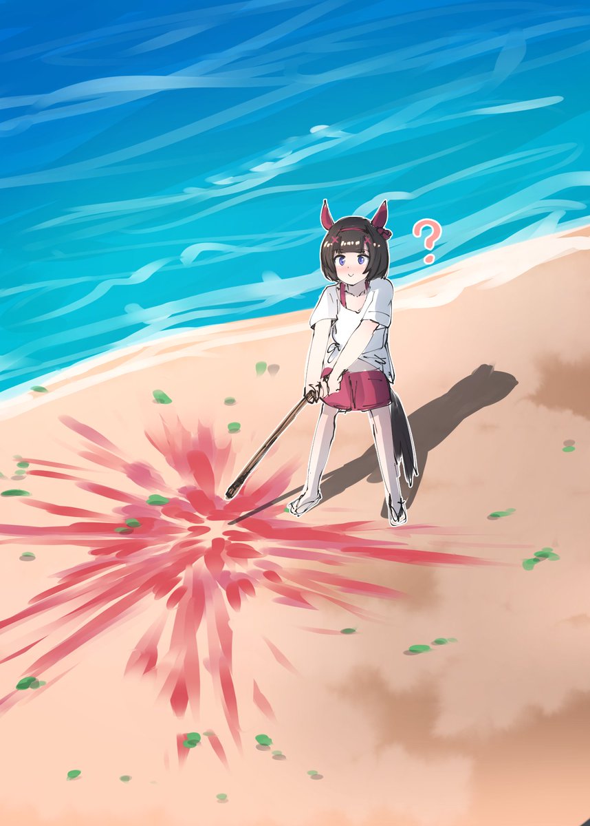 #今月描いた絵を晒そう 
うまさんぽ(夏) 