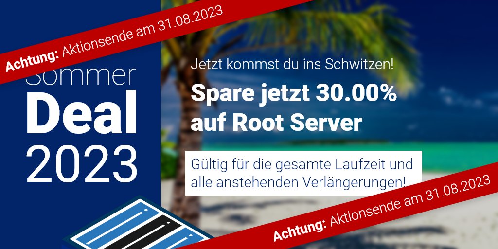 Wir melden uns auch mal wieder!

🤝 30% Rabatt auf die gesamte Laufzeit bei unseren KVM Root Servern!

📣 Nur noch heute!

prepaid-hoster.de/vserver/root-s…