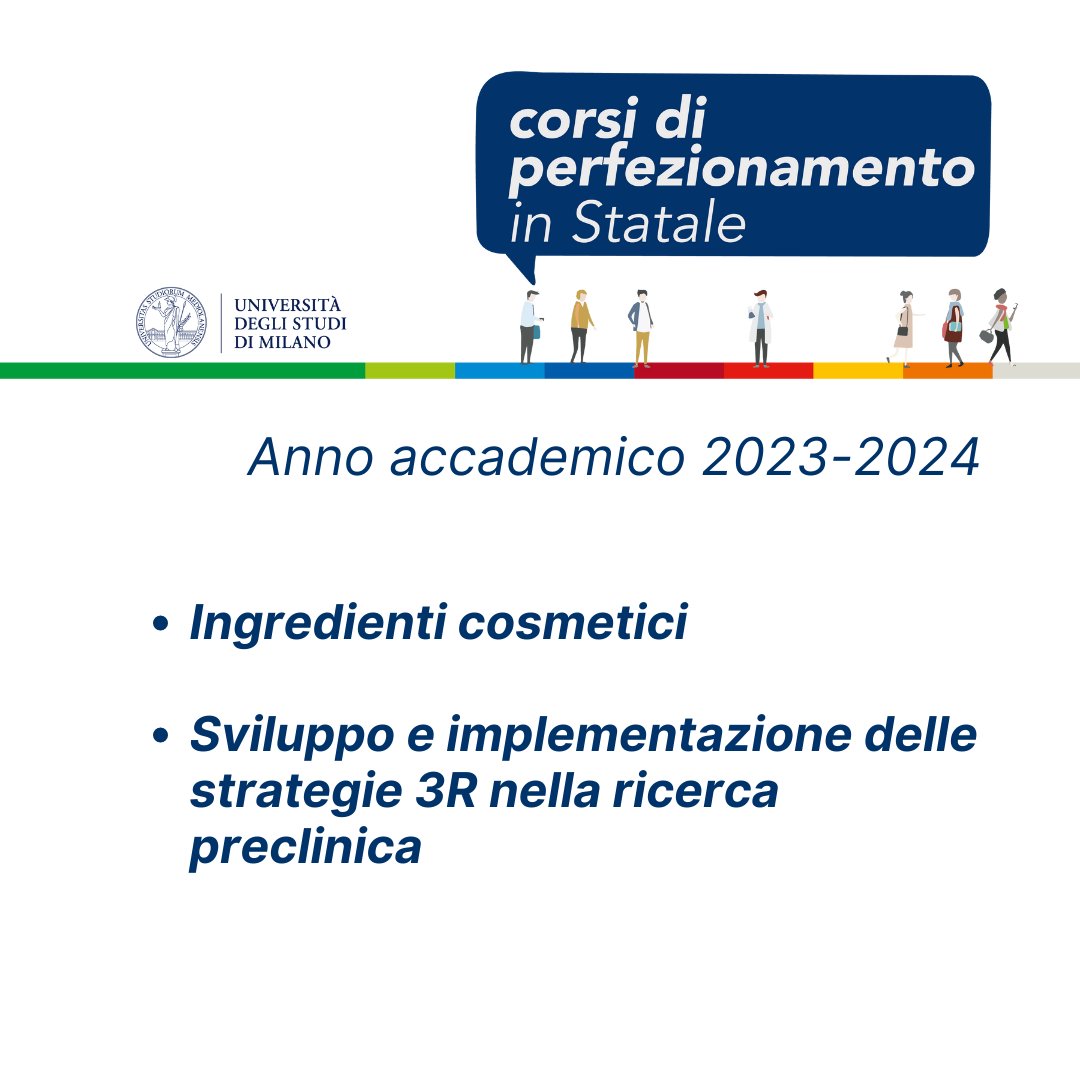 LaStatale's tweet photo. #perfezionamentoinstatale A ottobre tornano i corsi di #perfezionamento de @LaStatale, un'occasione per consolidare o indirizzare la propria #formazione con un percorso di qualità 👌  Nell'area di Scienze del Farmaco sono due i corsi in programma 👉 https://t.co/1nJ7rTiC8t https://t.co/RNMTwSk5iJ