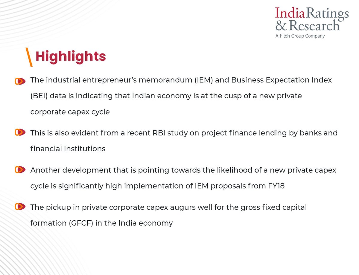 IndiaRatings's tweet photo. 'Indian Economy at the Cusp of a New Private Capex Cycle'

Read more: https://t.co/Nt6V69hRc4

#IndiaRatings #ArthSamvaad #IndianEconomy #IEM #BEI #RBI #FY24 https://t.co/krxTnDIQMe