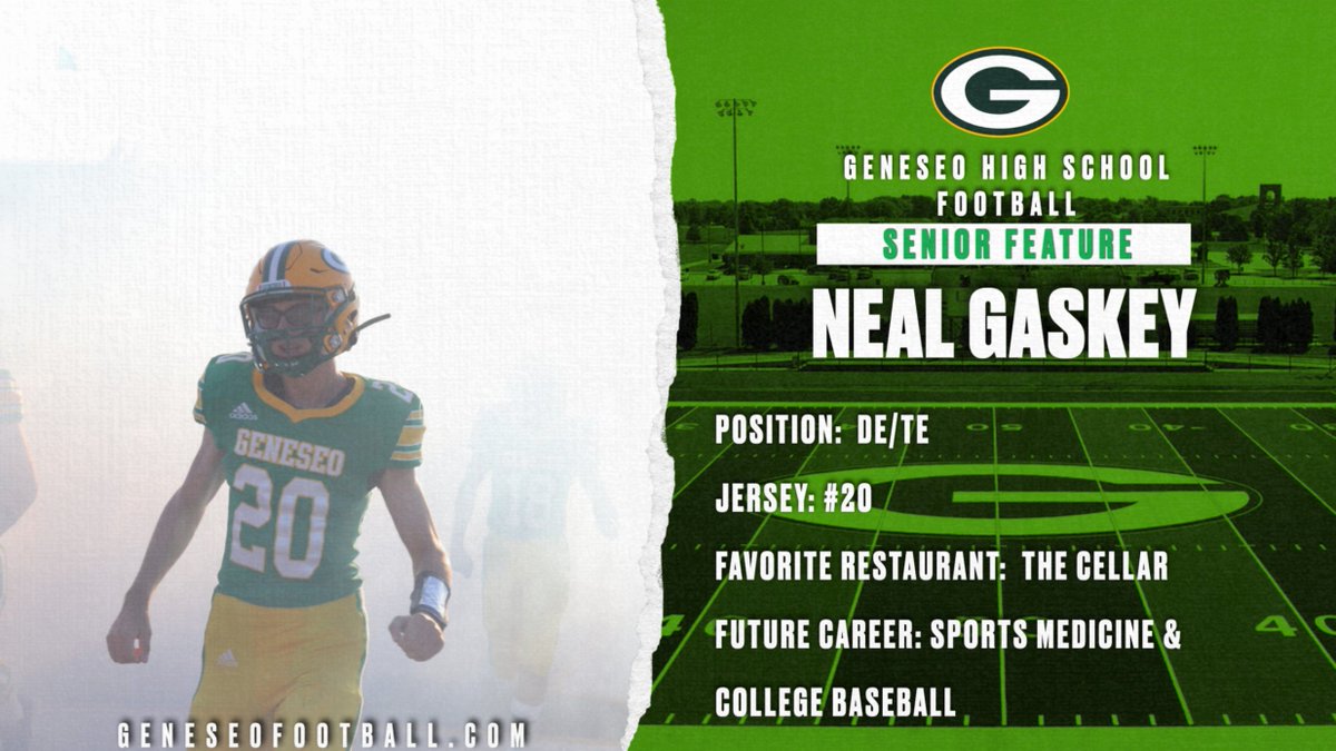 Have a great senior season Neal! <a href="/greenmachineFB/">Geneseo High School Football</a> <a href="/geneseofootball/">Geneseo Football</a>