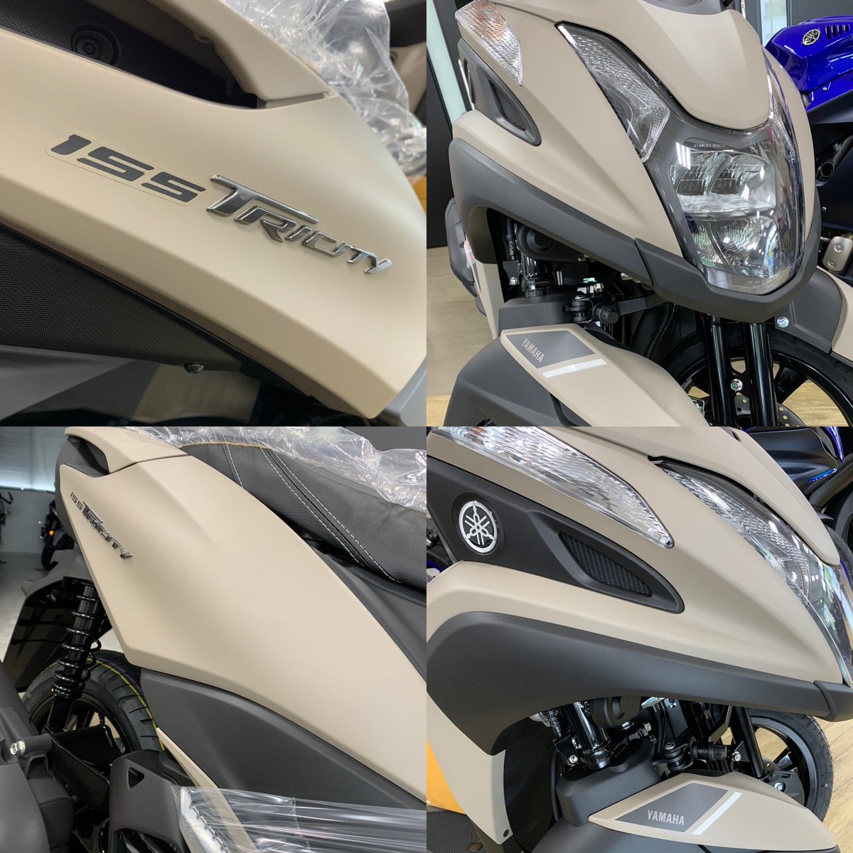 YSP_yamaha's tweet photo. TRICITY155マットベージュ入荷(^^)ご予約の車両になりますが、今なら現車確認できます。とてもおしゃれなカラーリングでアウトドアにも映えそうですね。カッコいい(^^)

#tricity155 #マットベージュ #新色 #アウトドア #バイク #ヤマハ #ツーリング #通勤 #lmw #前輪二輪 #スクーター #155cc #ysp筑紫 https://t.co/FQ51uXH4wu