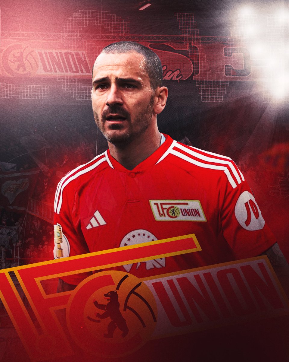 FabrizioRomano's tweet photo. Leonardo Bonucci to Union Berlin, here we go! Verbal agreement reached, Italian CB leaves Juventus on permanent deal and joins Union ⚪️🔴🇮🇹 #UnionBerlin

Bonucci will travel to Berlin later today if all goes to plan.

Contract until June 2024, option for further season discussed. https://t.co/pnL2VTlO6h