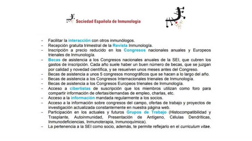 SEinmunologia's tweet photo. Conoces todas las ventajas de ser socio/a de la @SEinmunologia 🤭
💪 Llénate de razones para unirte a la Sociedad Española de #Inmunologia #immunology #inmunopower
🛡️ Toda la información en https://t.co/r19iouyRan https://t.co/3CkJZnirL0