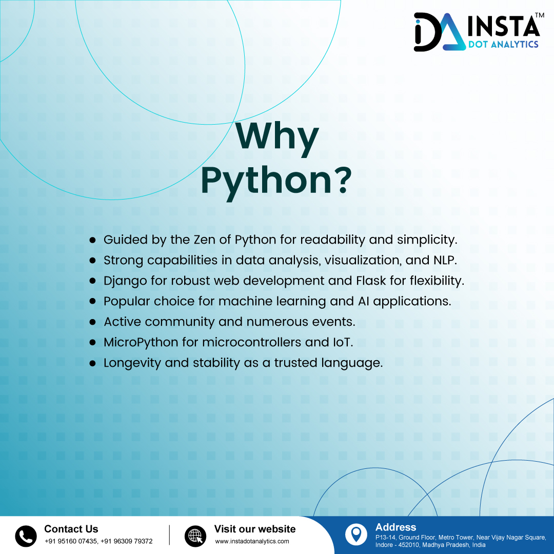 instadotana's tweet image. Cracking the Code with Python: Dive into the world of programming and conquer new challenges. Are you ready to code? 
Insta dot Analytics
IT Training &amp;amp; Placement
Visit Our Website: instadotanalytics.com
#instadotanalytics #python #learnpython #training #discount  #IDATraining