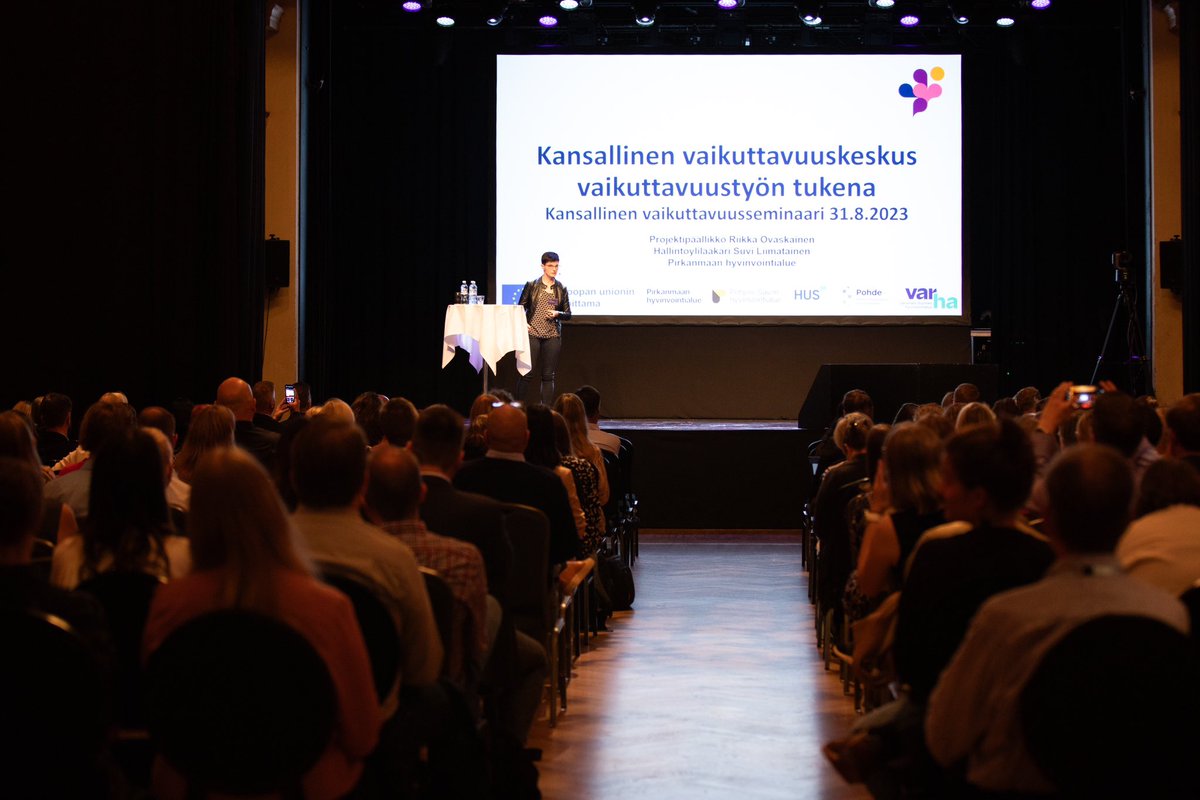 Nordic Healthcare Group (NHG) (@nhg_finland) on Twitter photo Pirkanmaan hyvinvointialueen <a href="/Pirha_fi/">Pirkanmaan hyvinvointialue</a> hallintoylilääkäri Suvi Liimatainen kertoi puheenvuorossaan vaikuttavuuskeskuksesta ja sen roolista vaikuttavuustyön tukena
#vaikuttavuusseminaari Pirkanmaan hyvinvointialueen <a href="/Pirha_fi/">Pirkanmaan hyvinvointialue</a> hallintoylilääkäri Suvi Liimatainen kertoi puheenvuorossaan vaikuttavuuskeskuksesta ja sen roolista vaikuttavuustyön tukena
#vaikuttavuusseminaari