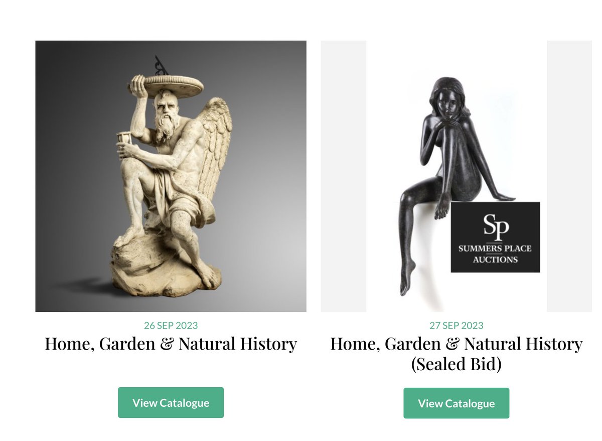 The September Home and Garden Auction is online at summersplaceauctions.com - take a look!
#sculpture #fathertime