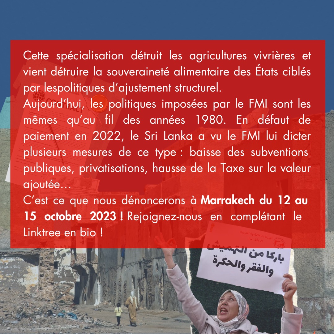 countersummit's tweet photo. 🔴Quelles sont les conditionnalités imposées par le FMI et la BM ?
📌 Vous trouverez plus d'informations et de détails en carrosselle d'images .
#Morocco #marrakech2023 #attac #countersummit https://t.co/0dTkSqB6MO
