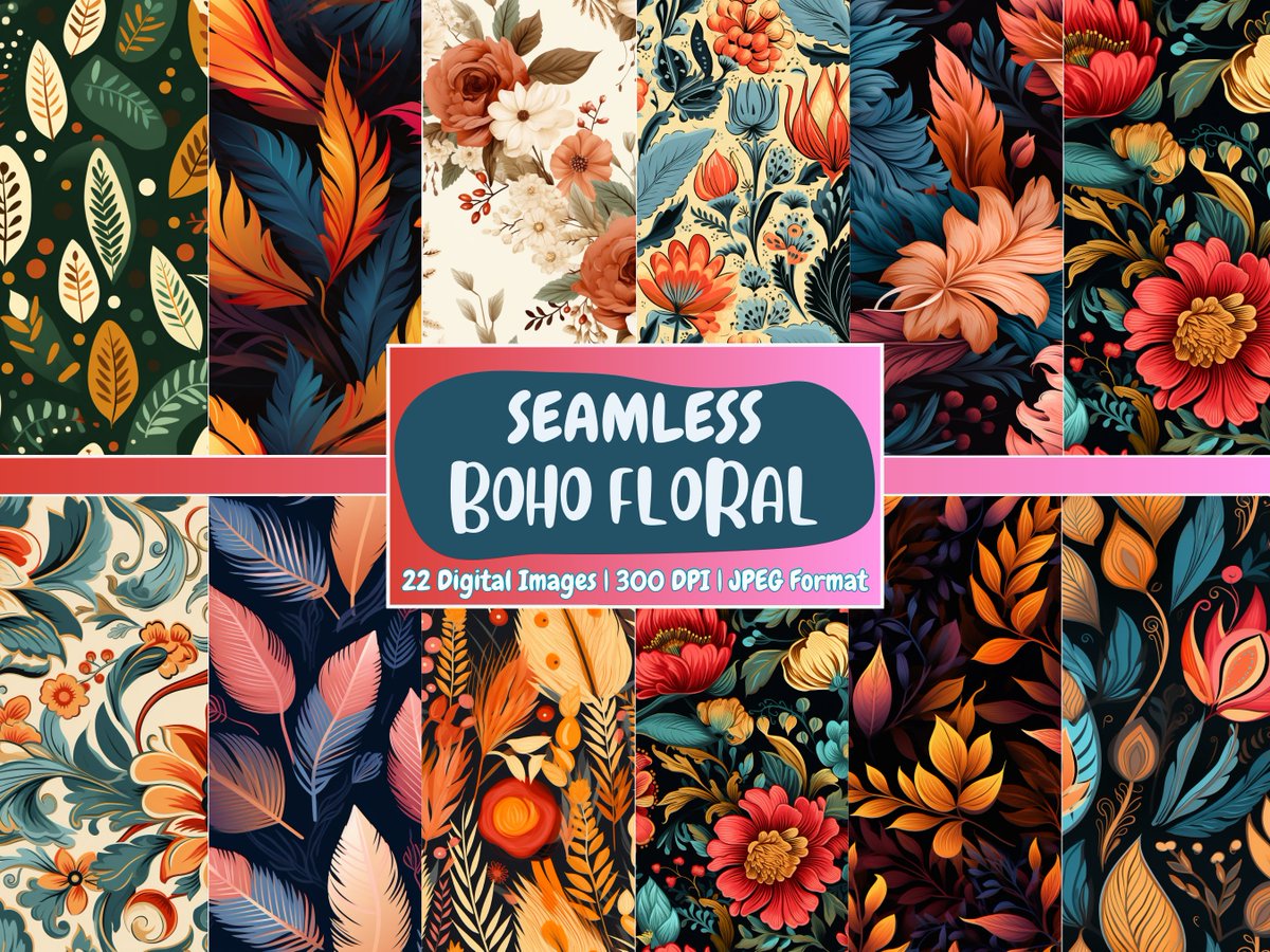 CosmicMetaX's tweet photo. πΈβ¨ Explore the world of bohemian creativity with Seamless Boho Floral Patterns!
These enchanting designs capture the allure of vintage elegance. Perfect for scrapbooking, decorations, and more.
Let your projects radiate the charm of boho chic! ππΏ #Patterns #BohoDesigns https://t.co/3nqt7rf5ng