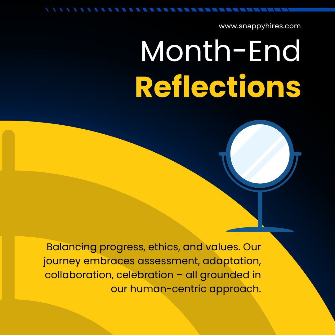 snappyhires's tweet photo. As the month winds down, we reflect on our recruitment journey. Guided by our values, we've assessed, adapted, and united for achievements.

Get in touch : info@snappyhires.com
Visit us at https://t.co/lI0NIWGrqs

#RecruitmentJourney #EthicalApproach #ValuesDriven https://t.co/C2zt5BIeyr