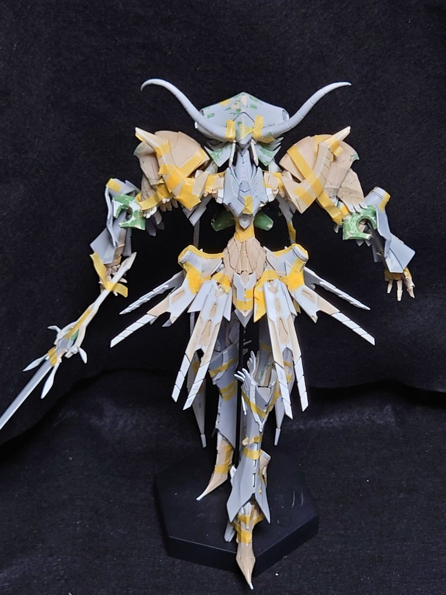 家族が色々や骨折、豪雨等で製作時間が取れずmmtデモンここまで。展示会には間に合いませんでした。すみません。　#FSS_jp　 #ファイブスター物語　#ガンパク