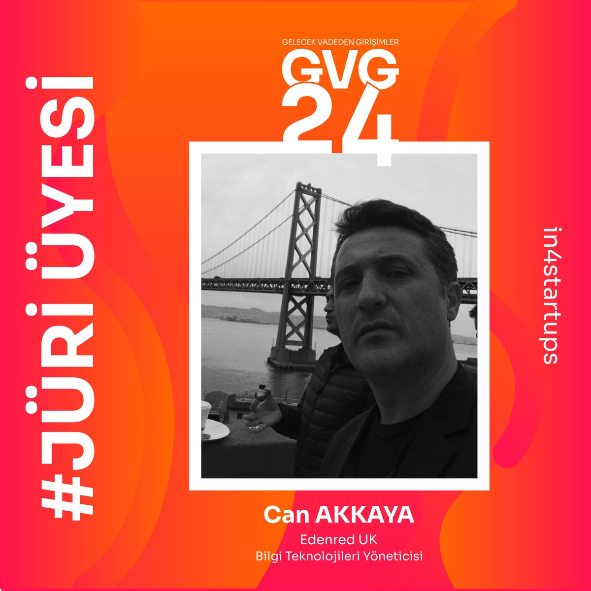 📢<a href="/in4startups/">in4startups</a> Gelecek Vadeden Girişimler 24 Yarışmamızda başvurular tüm hızıyla devam ediyor
📌Girişimleri değerlendirecek jürilerimiz arasında <a href="/Edenreduk/">Edenred UK</a>  Bilgi Teknolojileri Yöneticisi Can Akkaya da yer alıyor.
🟢Başvuru: gelecekvadedenler.com