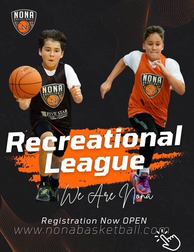 We begin our Recreational League next week for grades Kindergarten thru 8th grade. We only have a few spots left for all age groups. 
If any of you are interested in the following groups, go to nonabasketball.com to register. #wearenona