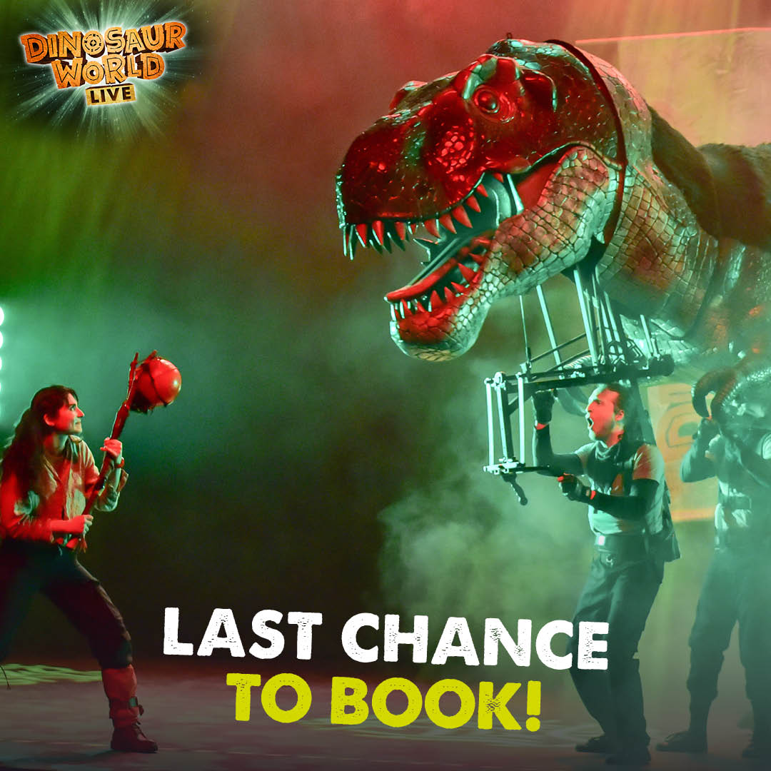 Never seen a Dinosaur in London? Well, it's your final chance this week!

Must end 3 Sep at Regent's Park Open Air Theatre 🎟️ dinosaurworldlive.com

#daysoutwiththekids #childrenstheatre #londontheatre #dinosaurs