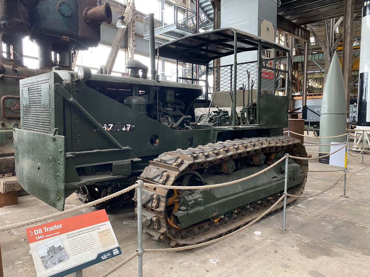 FinningNews's tweet photo. A 1943 Cat® D8 Tractor, now parked up and resting at Chatham Historic Dock Yard but this machine was a powerhouse in its time! 

#ThrowbackThursday #TogetherForGenerations #FinningUKIreland #Caterpillar #CatD8 #D8Tractor https://t.co/k1WmkNAbjv
