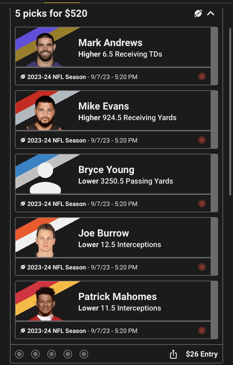 RichOffPickz's tweet photo. AS MY MAIN SPORT IS APPROACHING! HERE IS A FULL SEASON PROP LIST I LIKE. THIS SHIT HITTIN ✅🔥.
#GamblingTwitter #underdog #NFLTwitter #NFL #prizepicklocks https://t.co/6pRGmlOJih