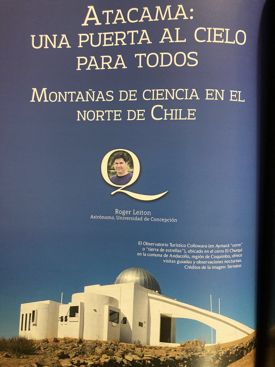 rleitonth's tweet photo. 💫 En septiembre del 2020 me contactaron de la revista cultural "Quinchamalí" de Chillán.
➡ Me pidieron escribir sobre la astronomía y el astro-turismo del norte de Chile.
¡¡ Finalmente este mes sacaron la edición en papel !! Mejor tarde que nunca. 😊 https://t.co/GKAb4KasX7