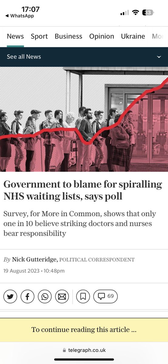 It’s time to stop gaslighting & start talking @SteveBarclay Your @Conservatives waiting lists are killing patients in unprecedented numbers & only 1 in 10 believe your nonsense it’s due to striking NHS workers 👇 RT to demand @RishiSunak & Steve get real about #PayRestoration