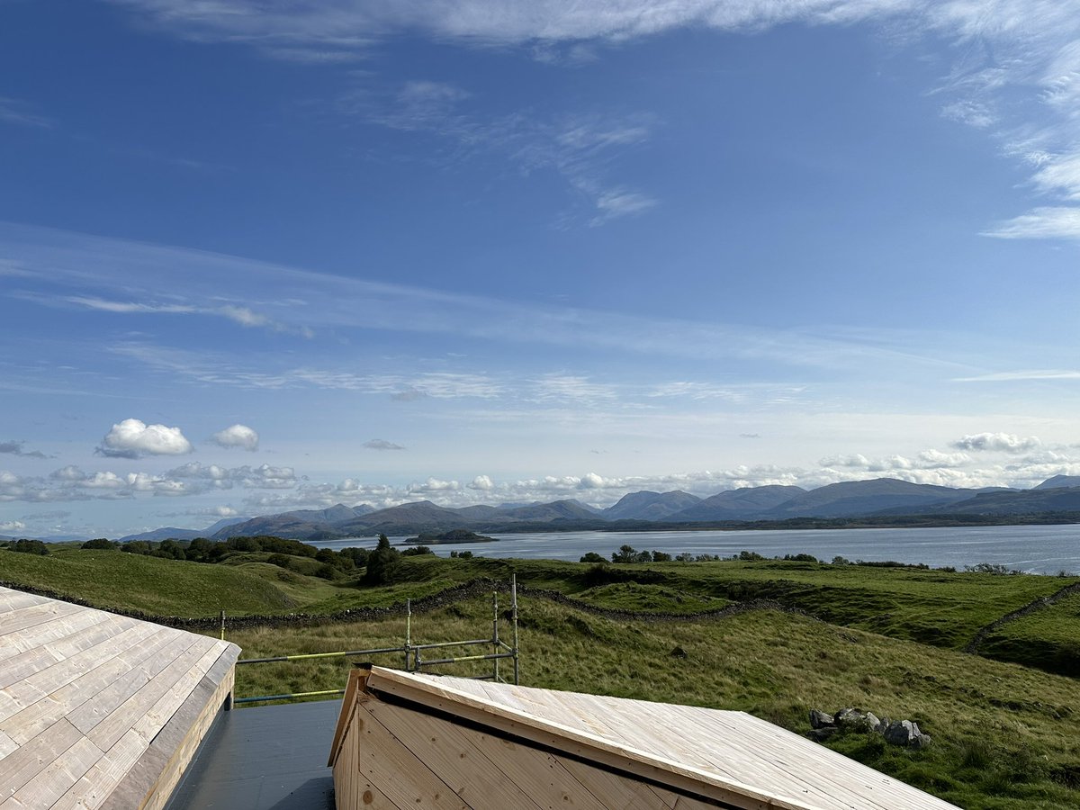 Cp_architects's tweet photo. Fantastic view from site today on Lismore with @jmlsips #selfbuild #architecture #scotland #ecohome https://t.co/1bWzDu9j1D