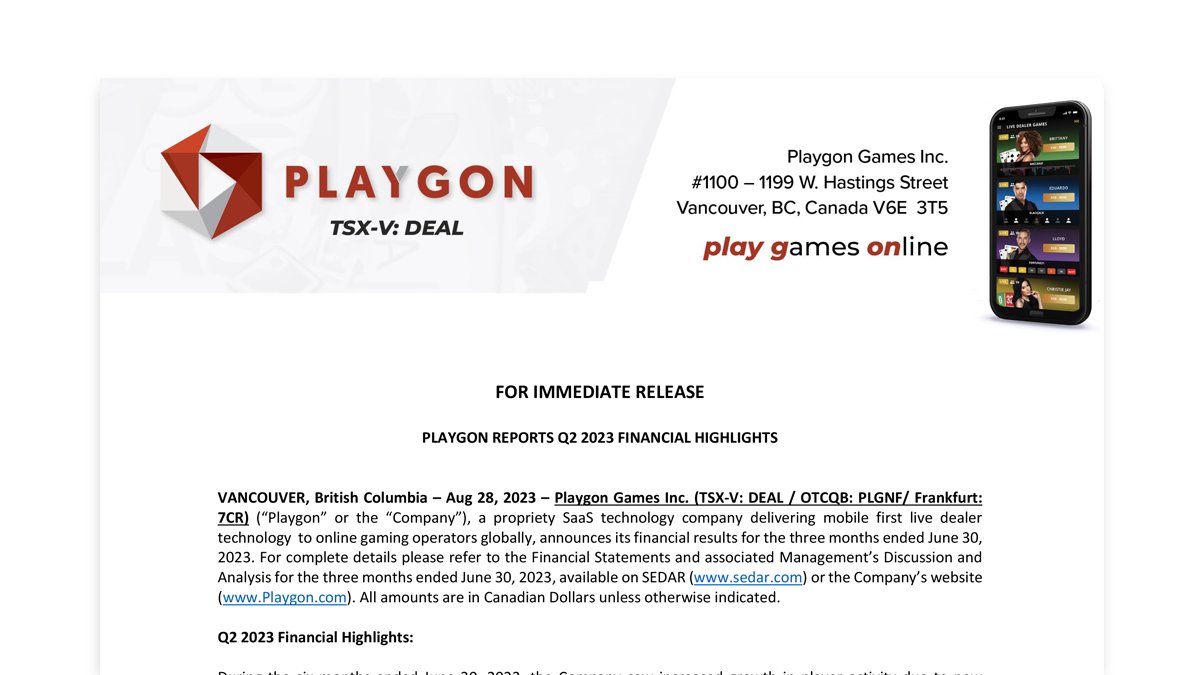 Playgon Games Inc. tweet media
