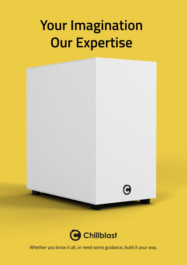 emstakingover's tweet image. “Your Imagination, Our Expertise”

Create posters to promote the @Chillblast Custom PC Configurator where you can build your own perfect PC from scratch @OneMinuteBriefs 

#AchieveAmazing
