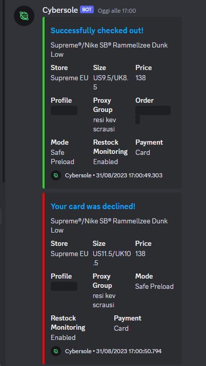 thank you @Cybersole 💚 @BoilingProxies @__Hypemedia__ @CageVanguard @SneakersTracker