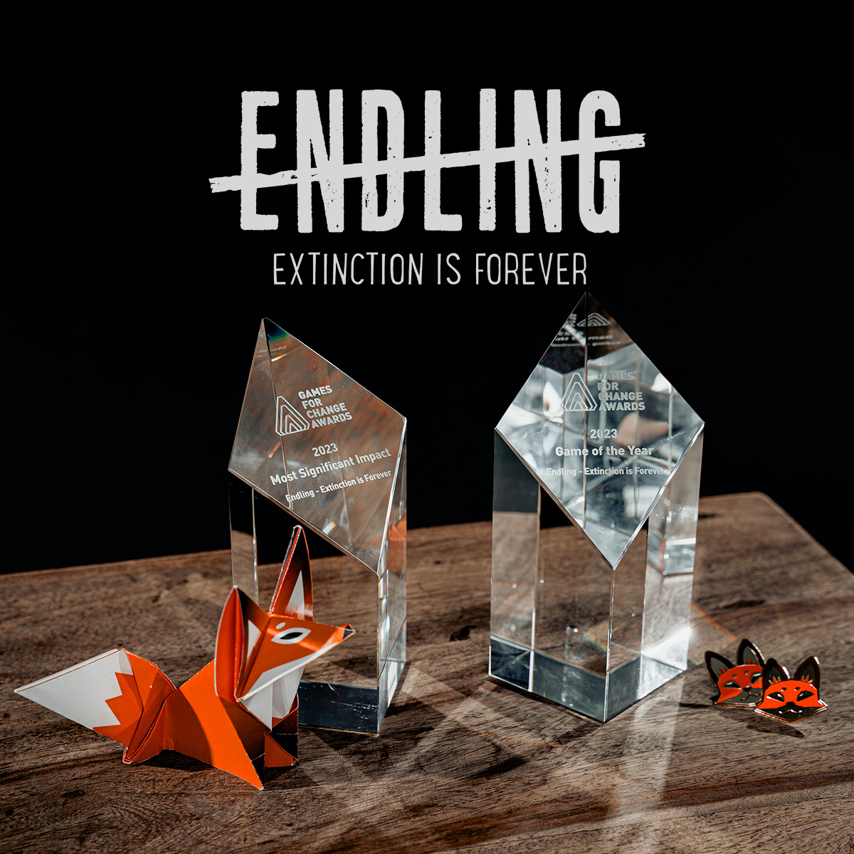 handy_games's tweet image. It's #ThroughbackThursday, and we want to share this historic #Endling moment with you. At the Games for Change Awards, our fox family was nominated in two categories. We won "Most Significant Impact", but what blew us away was winning "Game of the Year." 😍 Wow! No words can
