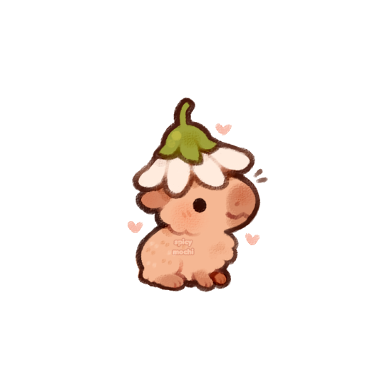 spicy_mochi's tweet photo. flower capybara https://t.co/pXO1768ll6